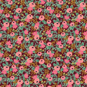 Garden Party, Rosa in Burgundy Metallic