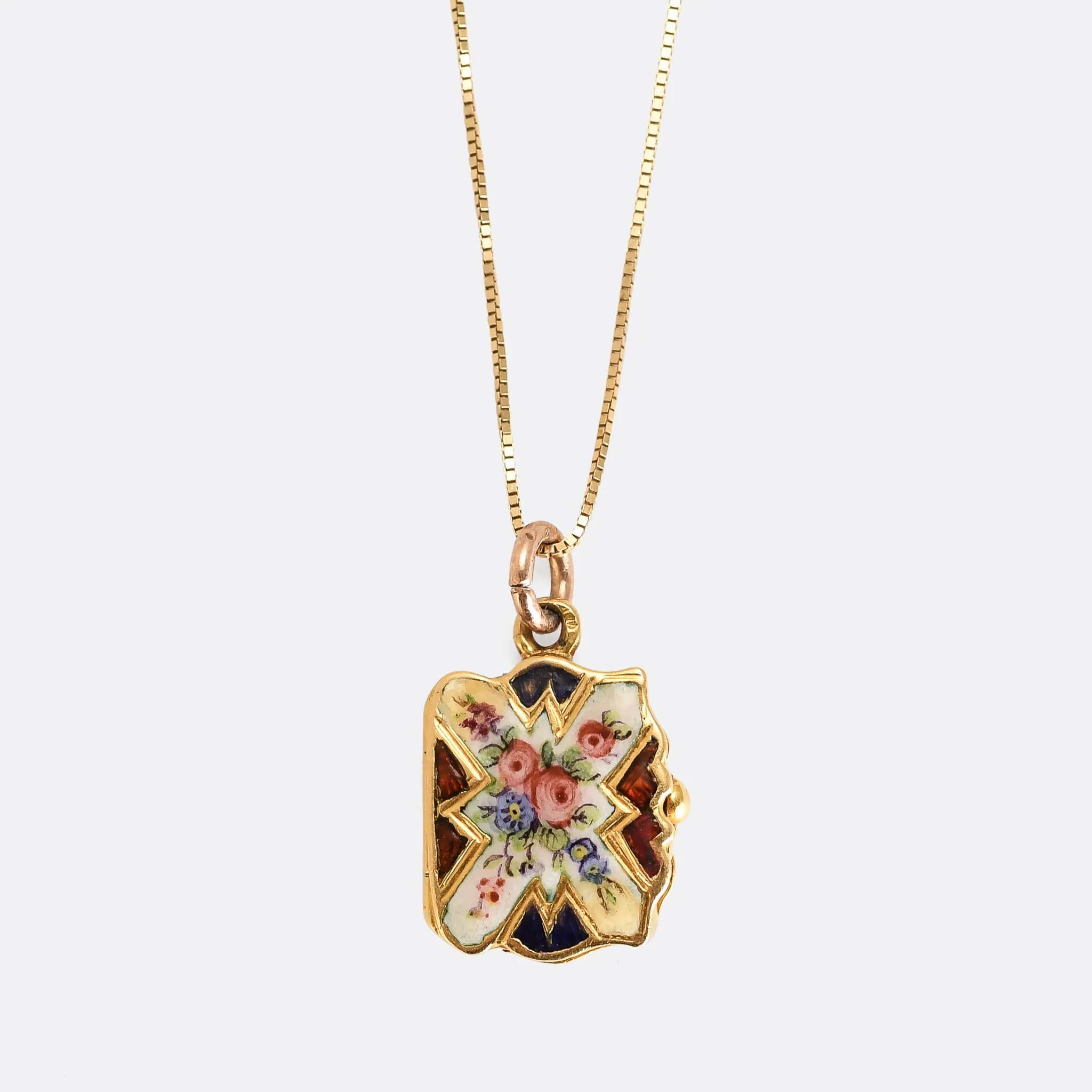 Georgian Enamelled Miniature Purse Locket Charm