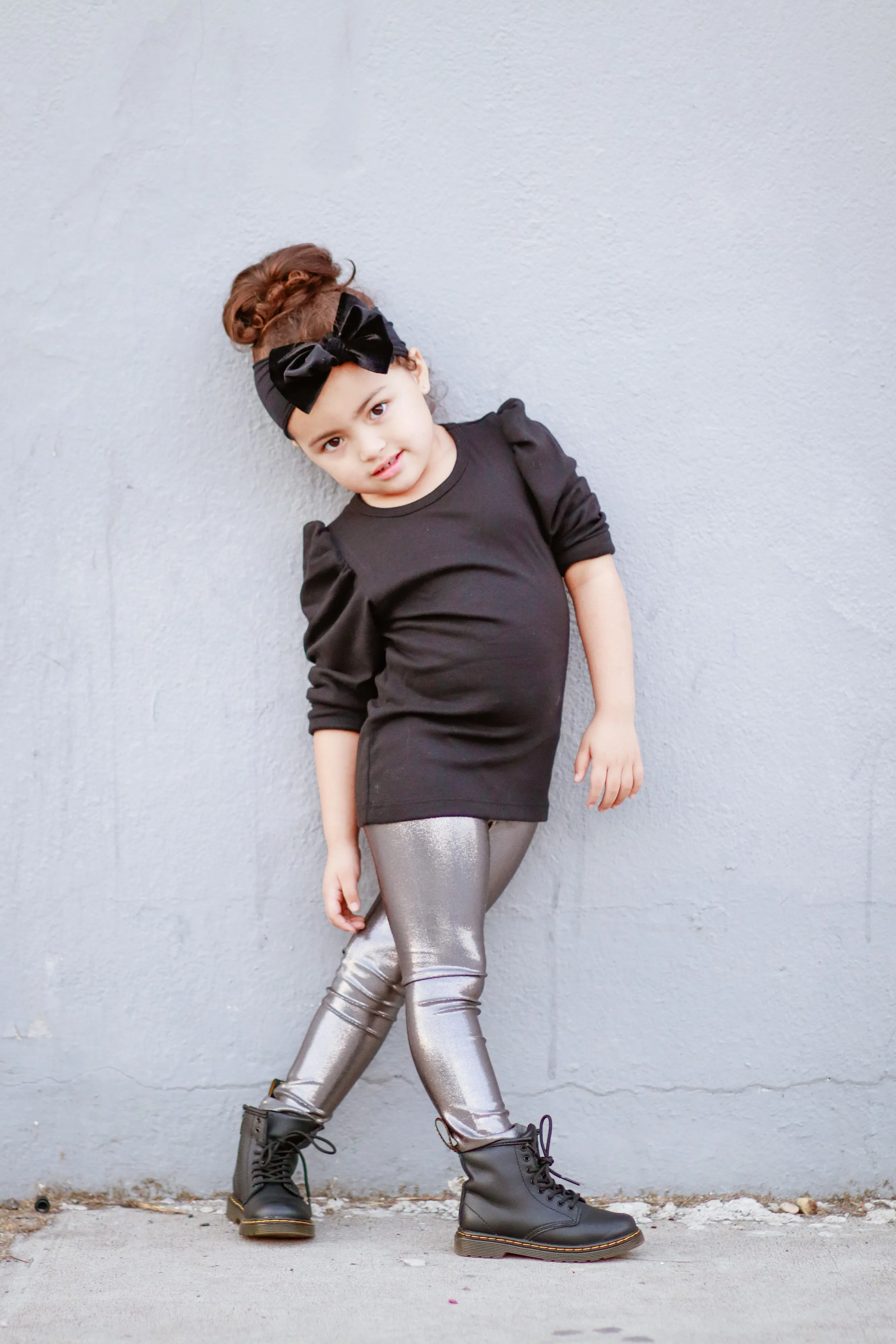 Girls Soft Cotton Puff Long Sleeve Tee | Candy Apple