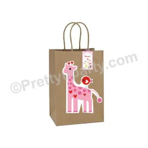Girly Giraffe Gift Bags - Pack of 10