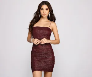 Girly In Glitter Charming Mesh Mini Dress