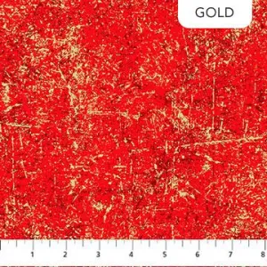 Glisten Holiday Luxe by Northcott Fabrics TEXTURAL SHIMMER/HOLLY BERRY