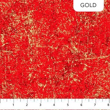 Glisten Holiday Luxe by Northcott Fabrics TEXTURAL SHIMMER/HOLLY BERRY