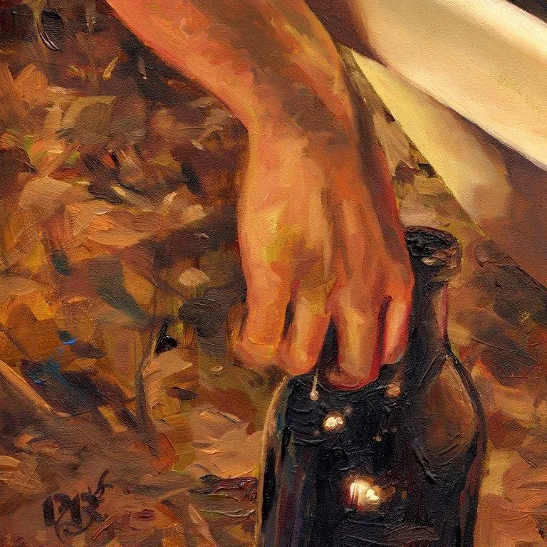 Glistening With Dark Leaves painting