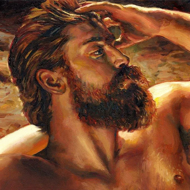Glistening With Dark Leaves painting