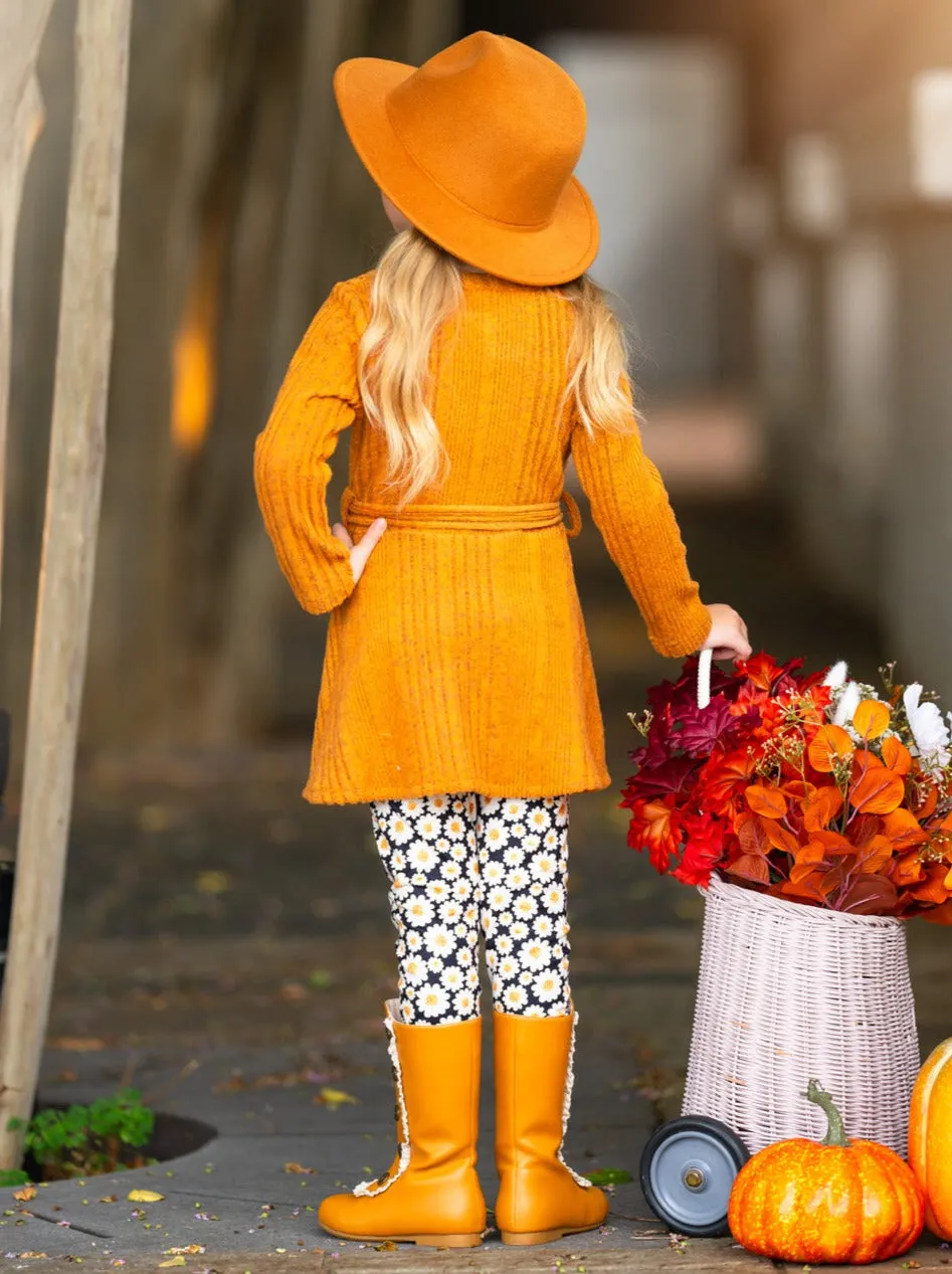 Golden Daisy Girls Top and Legging Set