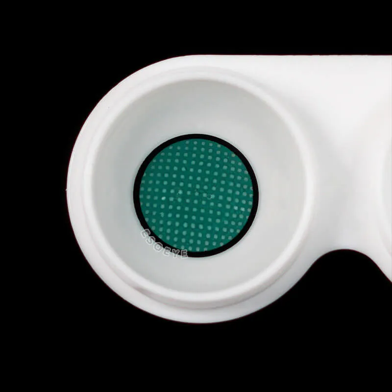 Green Mesh Halloween Contact Lenses Yearly