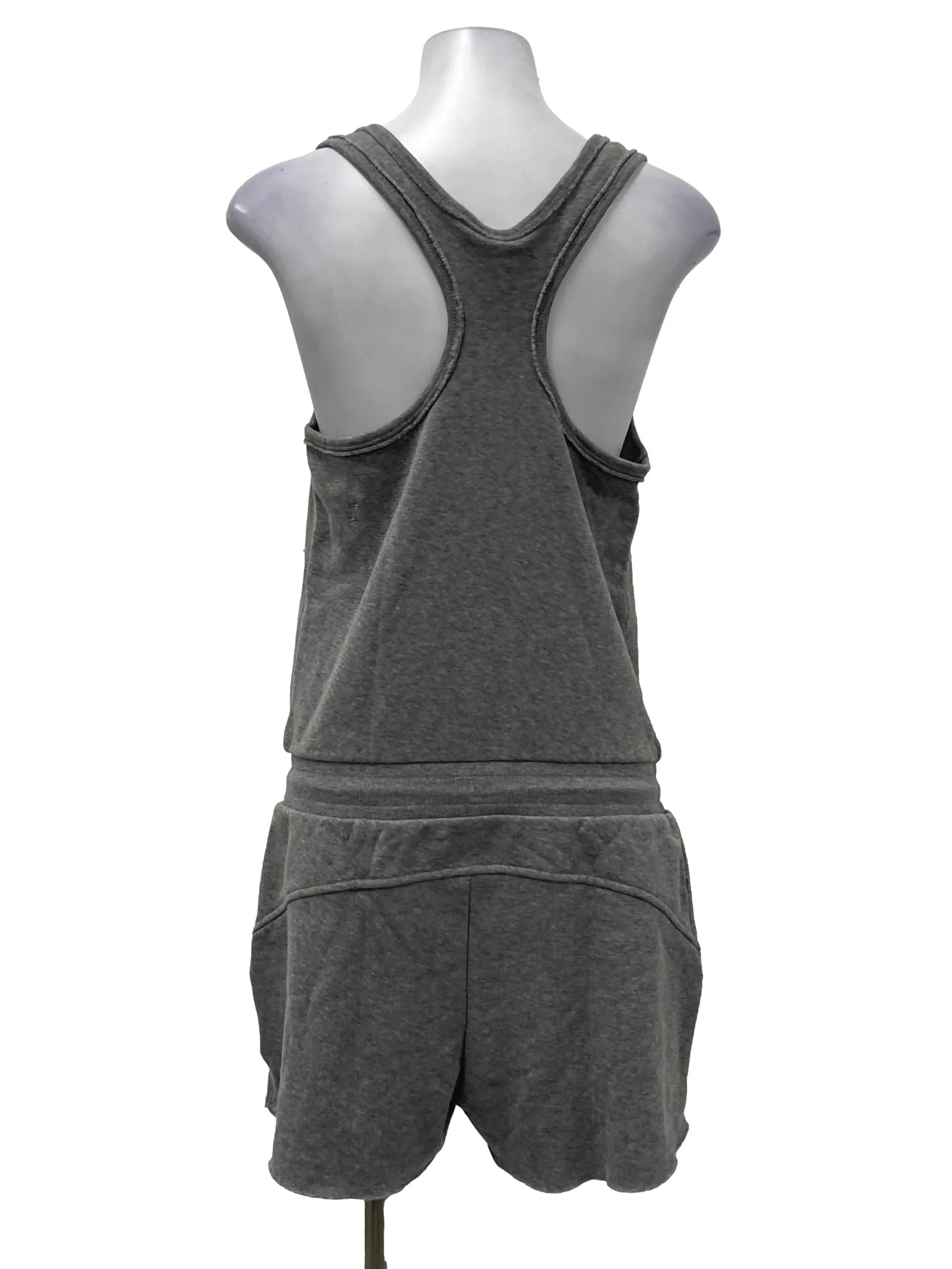 Grey Boyfriend Fit Drawstring Onesie