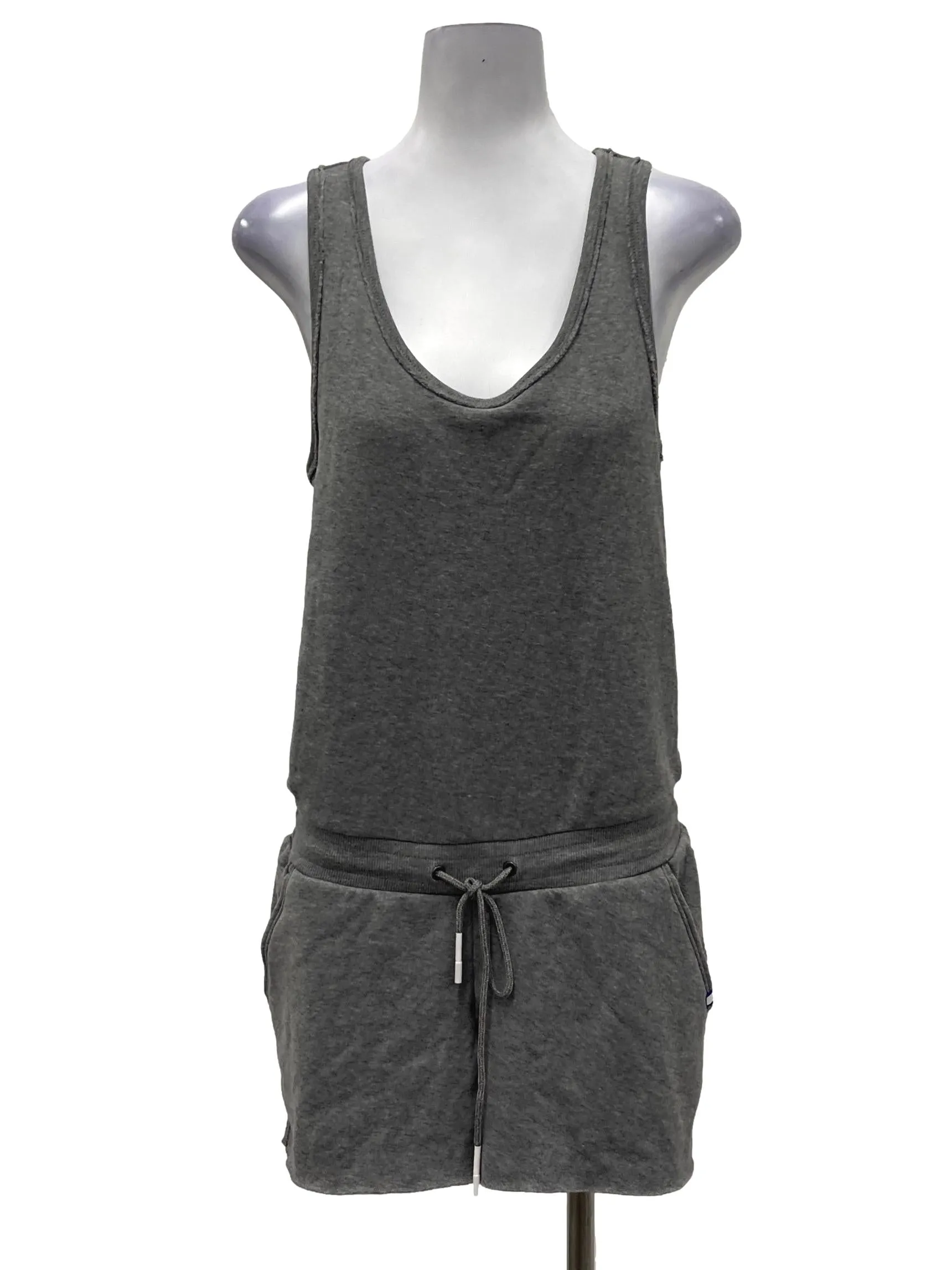 Grey Boyfriend Fit Drawstring Onesie