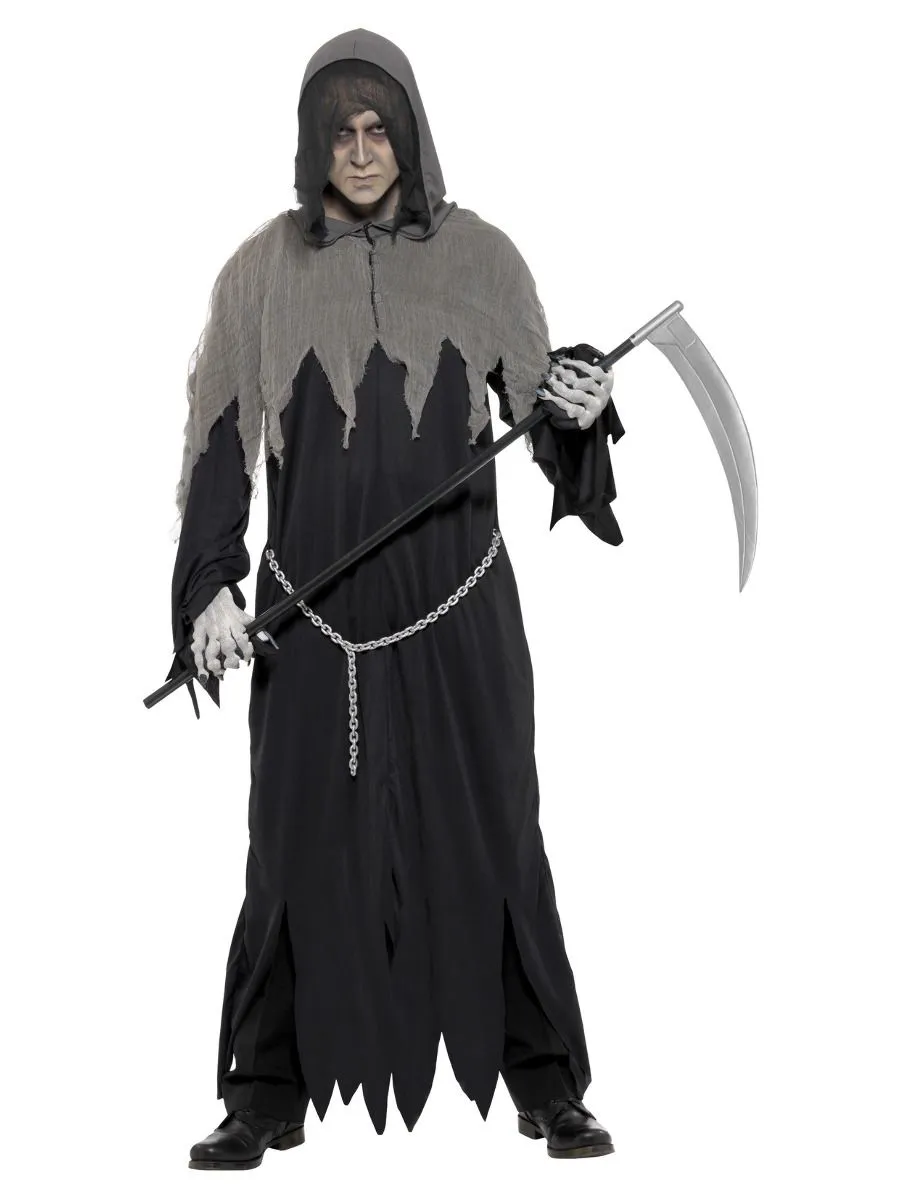 Grim Reaper Robe Halloween Costume, Black