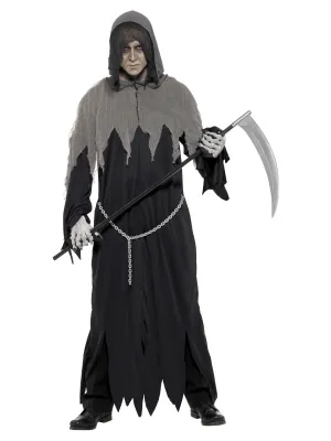 Grim Reaper Robe Halloween Costume, Black