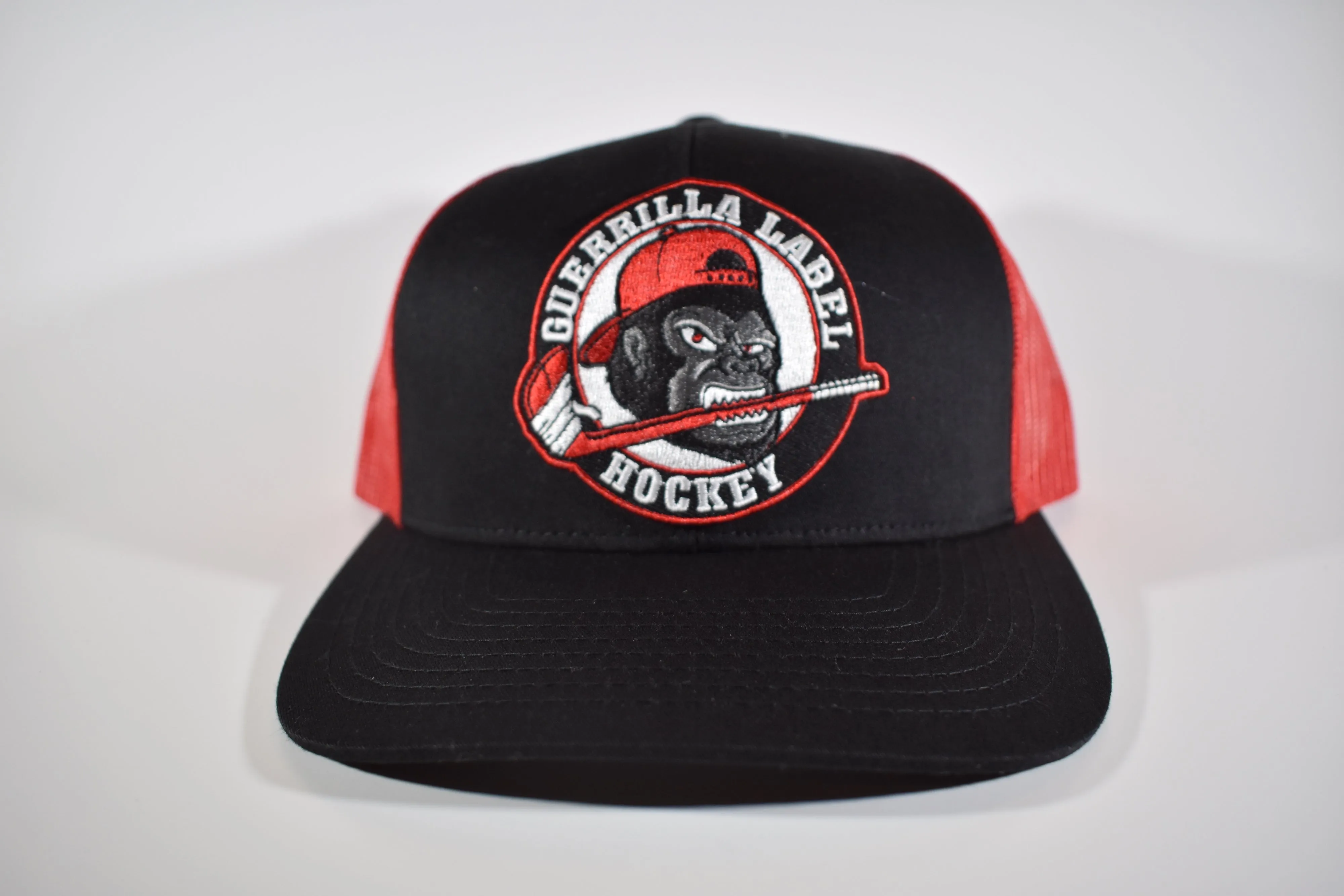 Guerrilla Hockey Mesh Snapback- Black/Red