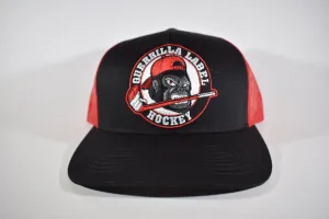 Guerrilla Hockey Mesh Snapback- Black/Red