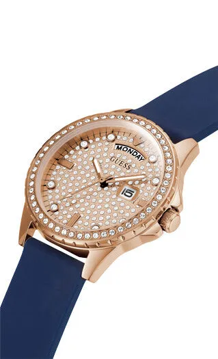 Guess Comet Rose Gold & Navy Watch