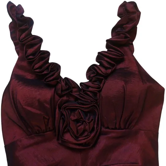 Hailey By Adriana Papell Red Rose Cocktail Dress