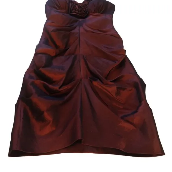 Hailey By Adriana Papell Red Rose Cocktail Dress