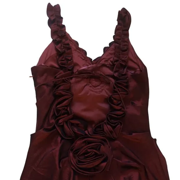 Hailey By Adriana Papell Red Rose Cocktail Dress