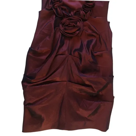 Hailey By Adriana Papell Red Rose Cocktail Dress