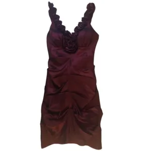 Hailey By Adriana Papell Red Rose Cocktail Dress