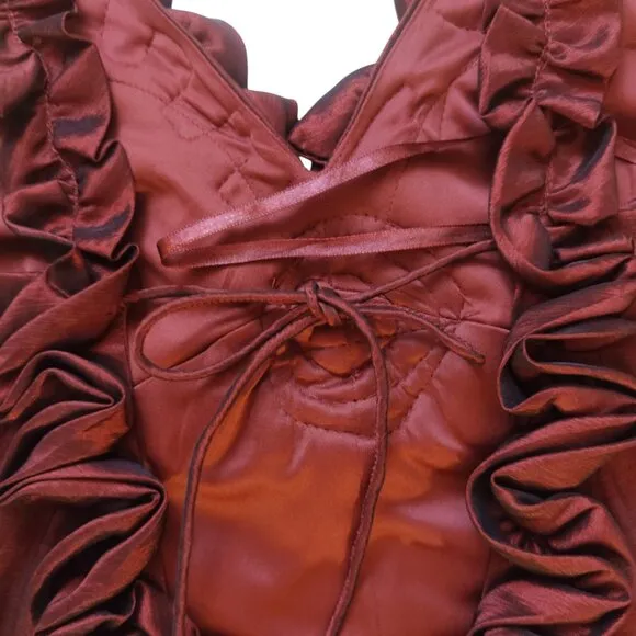 Hailey By Adriana Papell Red Rose Cocktail Dress