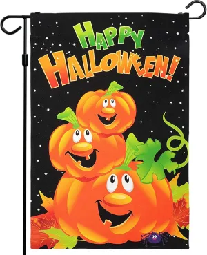Halloween Garden Flag, Trick or Treat Outdoor Flag 12" x 18", 2 Pcs