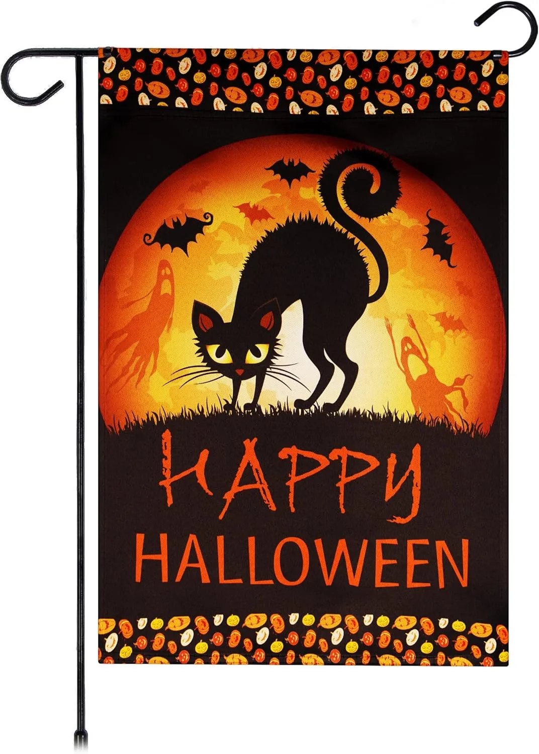 Halloween Garden Flag, Trick or Treat Outdoor Flag 12" x 18", 2 Pcs