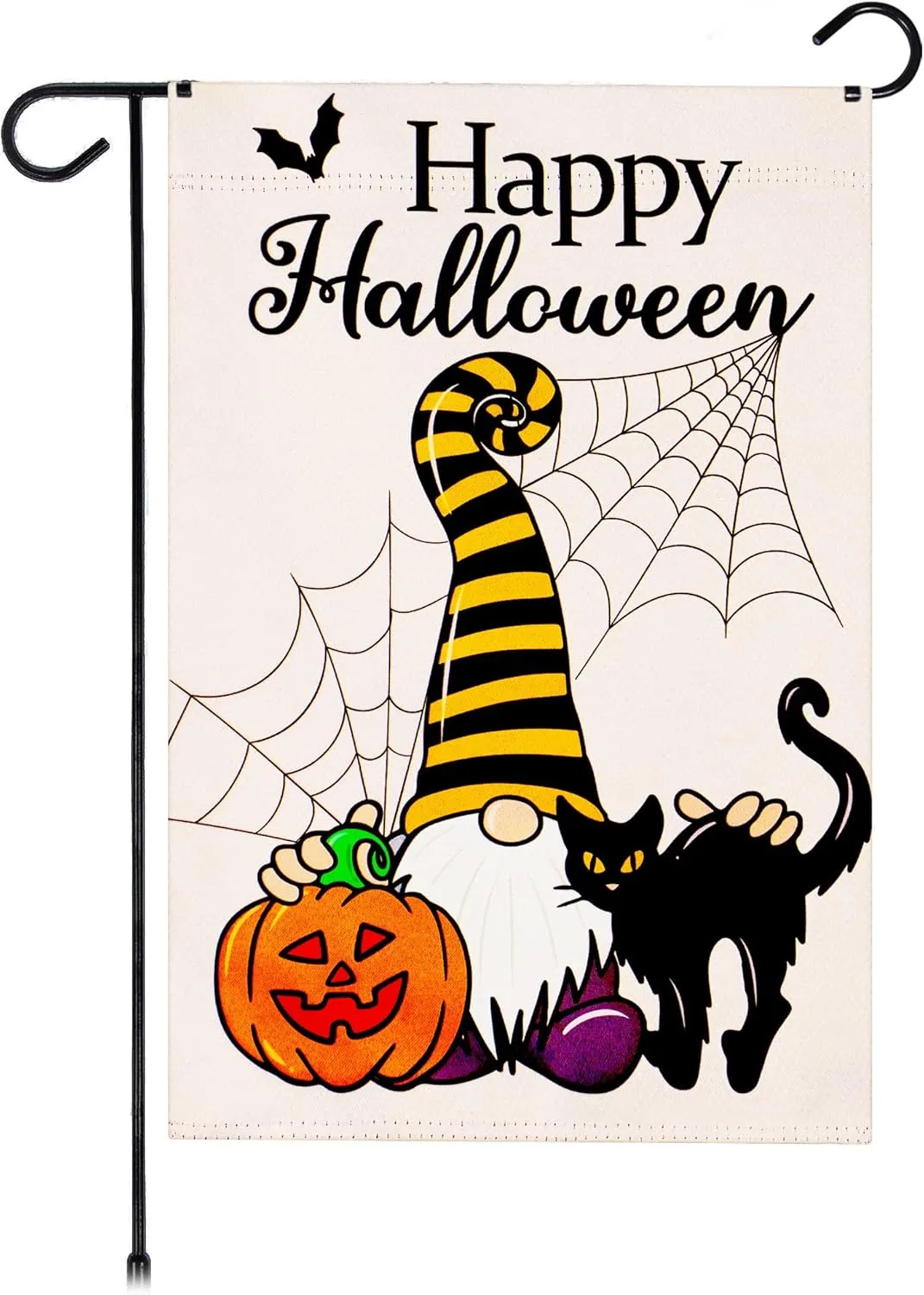 Halloween Garden Flag, Trick or Treat Outdoor Flag 12" x 18", 2 Pcs