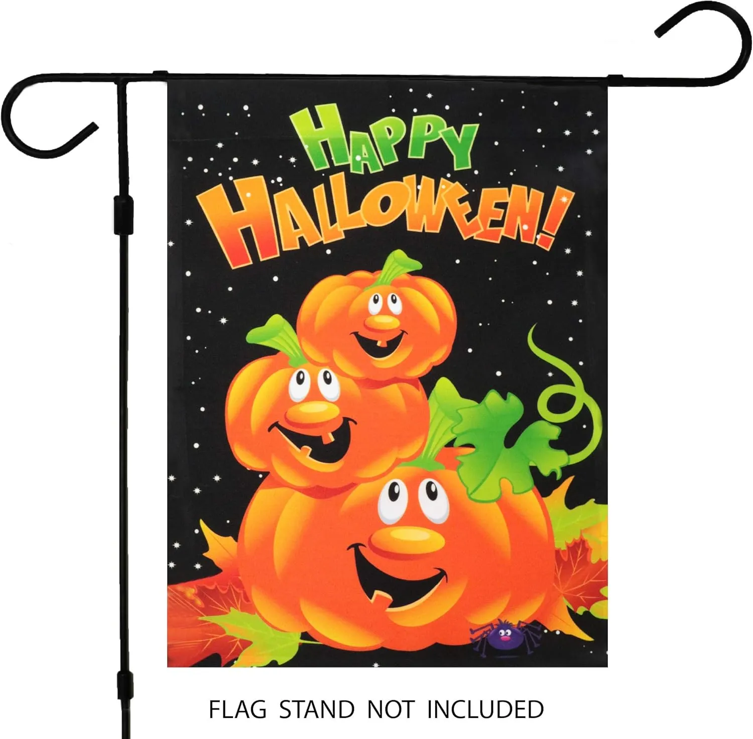 Halloween Garden Flag, Trick or Treat Outdoor Flag 12" x 18", 2 Pcs