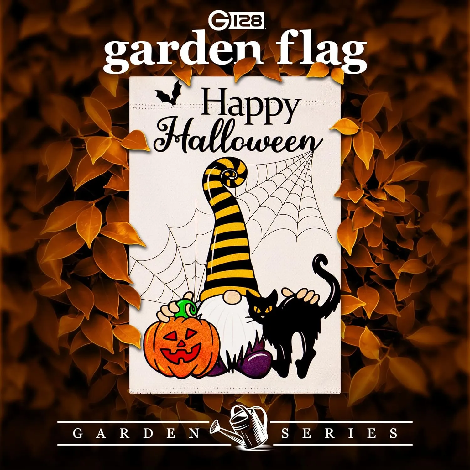 Halloween Garden Flag, Trick or Treat Outdoor Flag 12" x 18", 2 Pcs