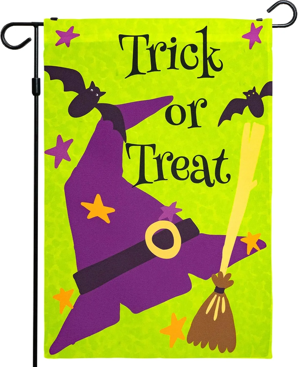 Halloween Garden Flag, Trick or Treat Outdoor Flag 12" x 18", 2 Pcs