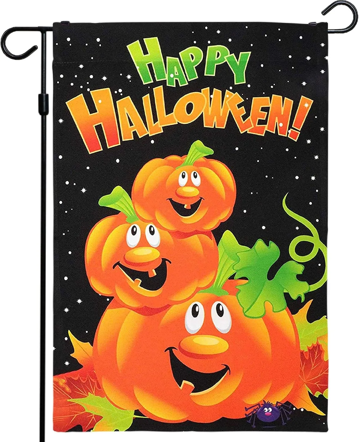 Halloween Garden Flag, Trick or Treat Outdoor Flag 12" x 18", 2 Pcs