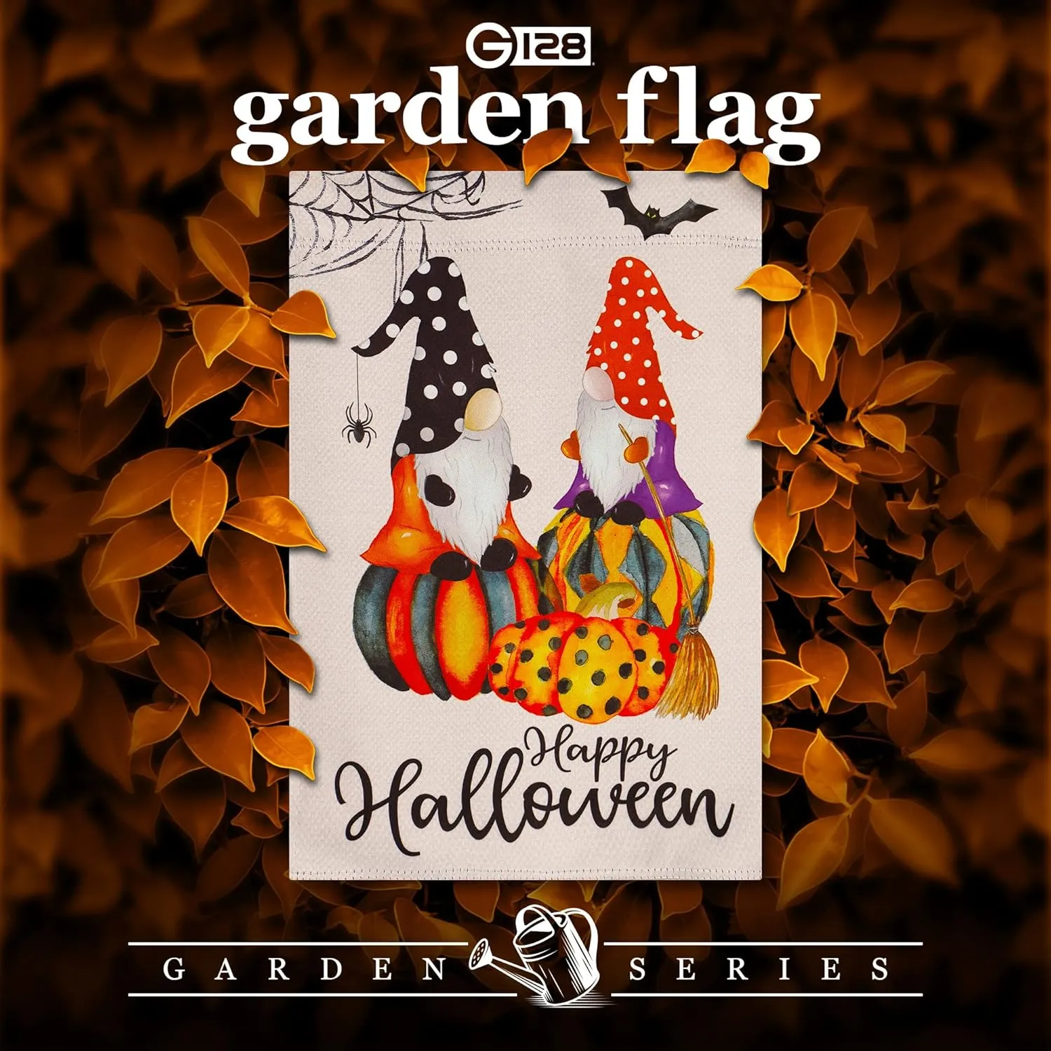 Halloween Garden Flag, Trick or Treat Outdoor Flag 12" x 18", 2 Pcs