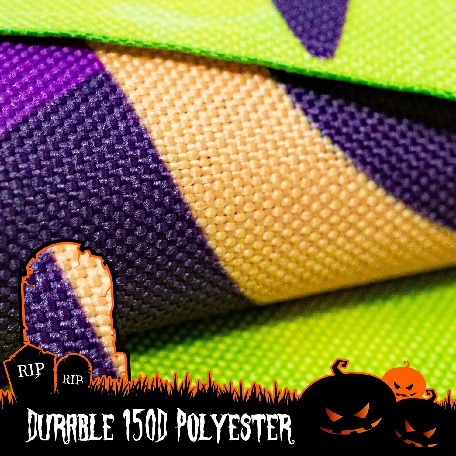 Halloween Garden Flag, Trick or Treat Outdoor Flag 12" x 18", 2 Pcs