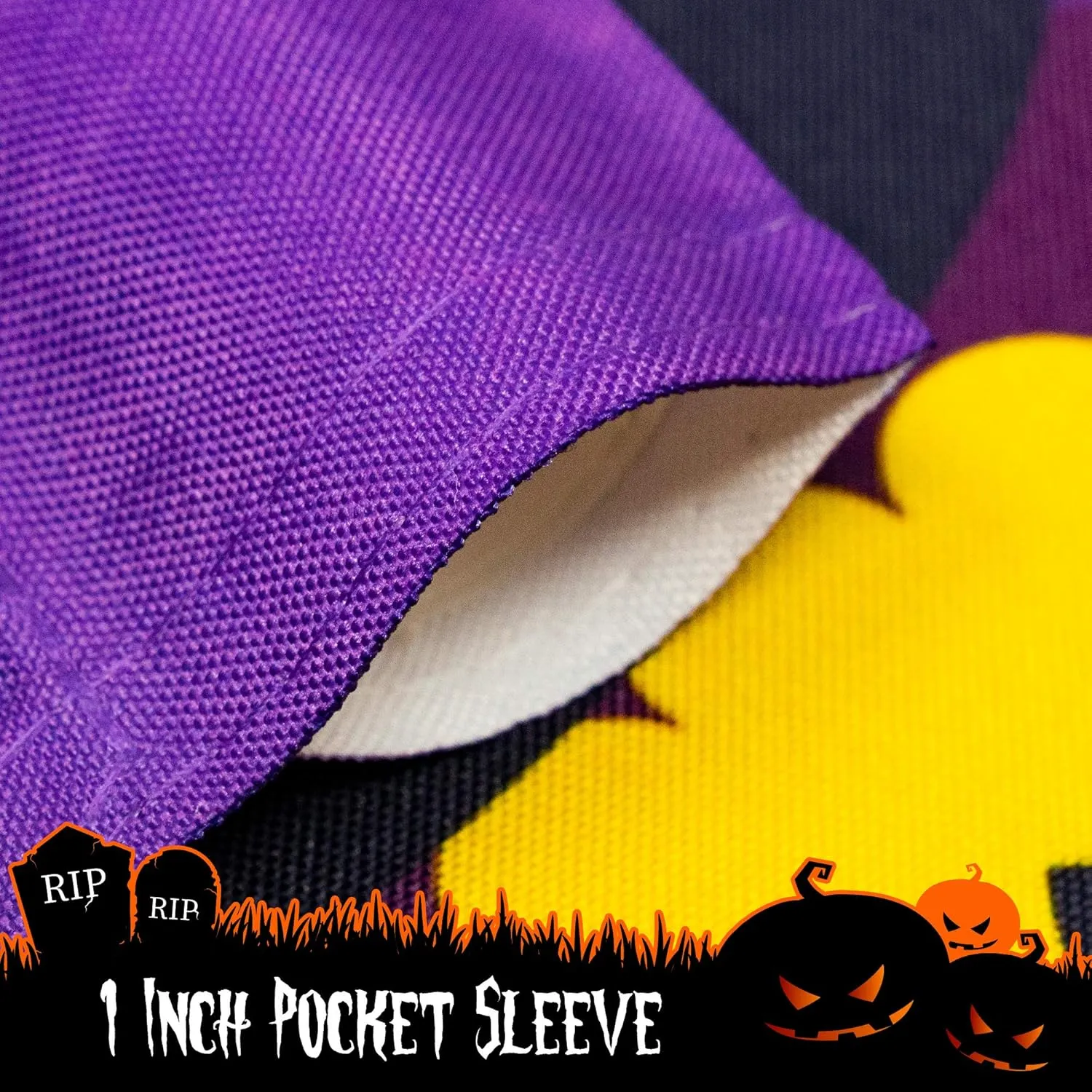 Halloween Garden Flag, Trick or Treat Outdoor Flag 12" x 18", 2 Pcs
