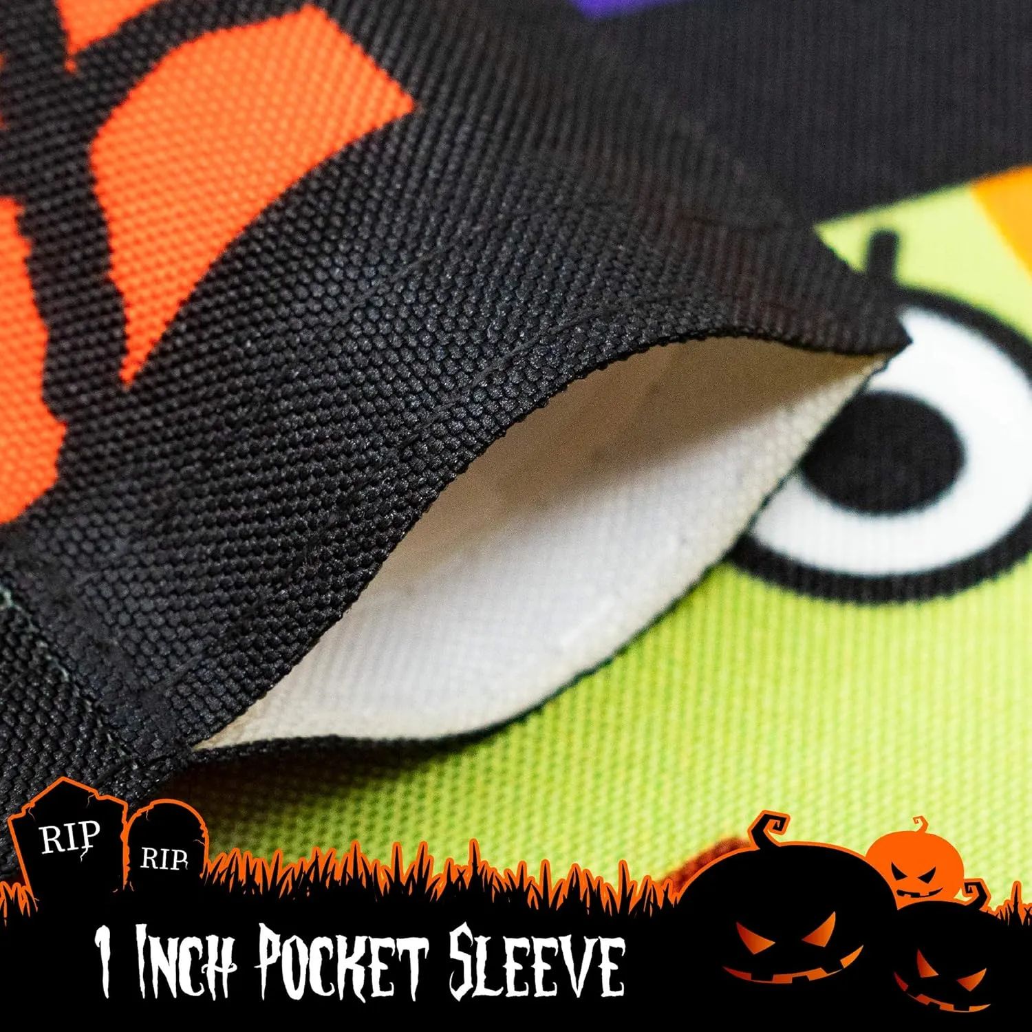 Halloween Garden Flag, Trick or Treat Outdoor Flag 12" x 18", 2 Pcs