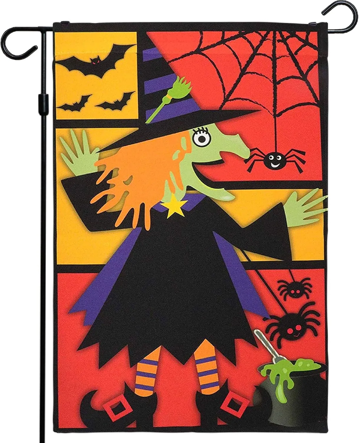 Halloween Garden Flag, Trick or Treat Outdoor Flag 12" x 18", 2 Pcs