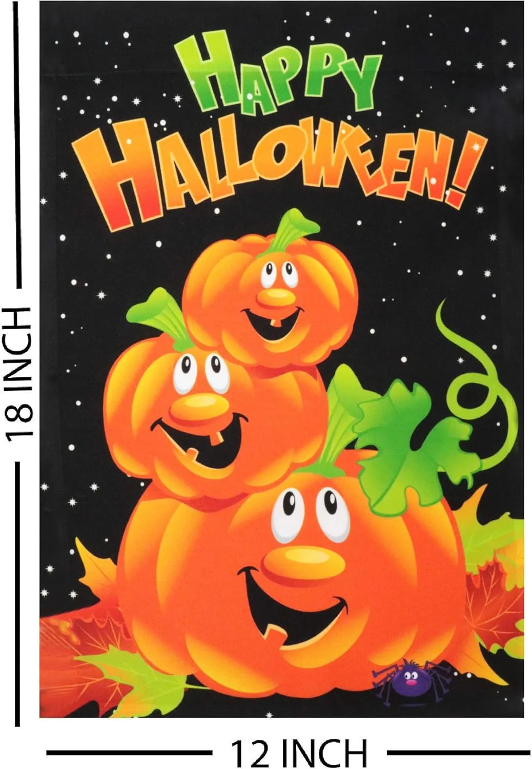 Halloween Garden Flag, Trick or Treat Outdoor Flag 12" x 18", 2 Pcs