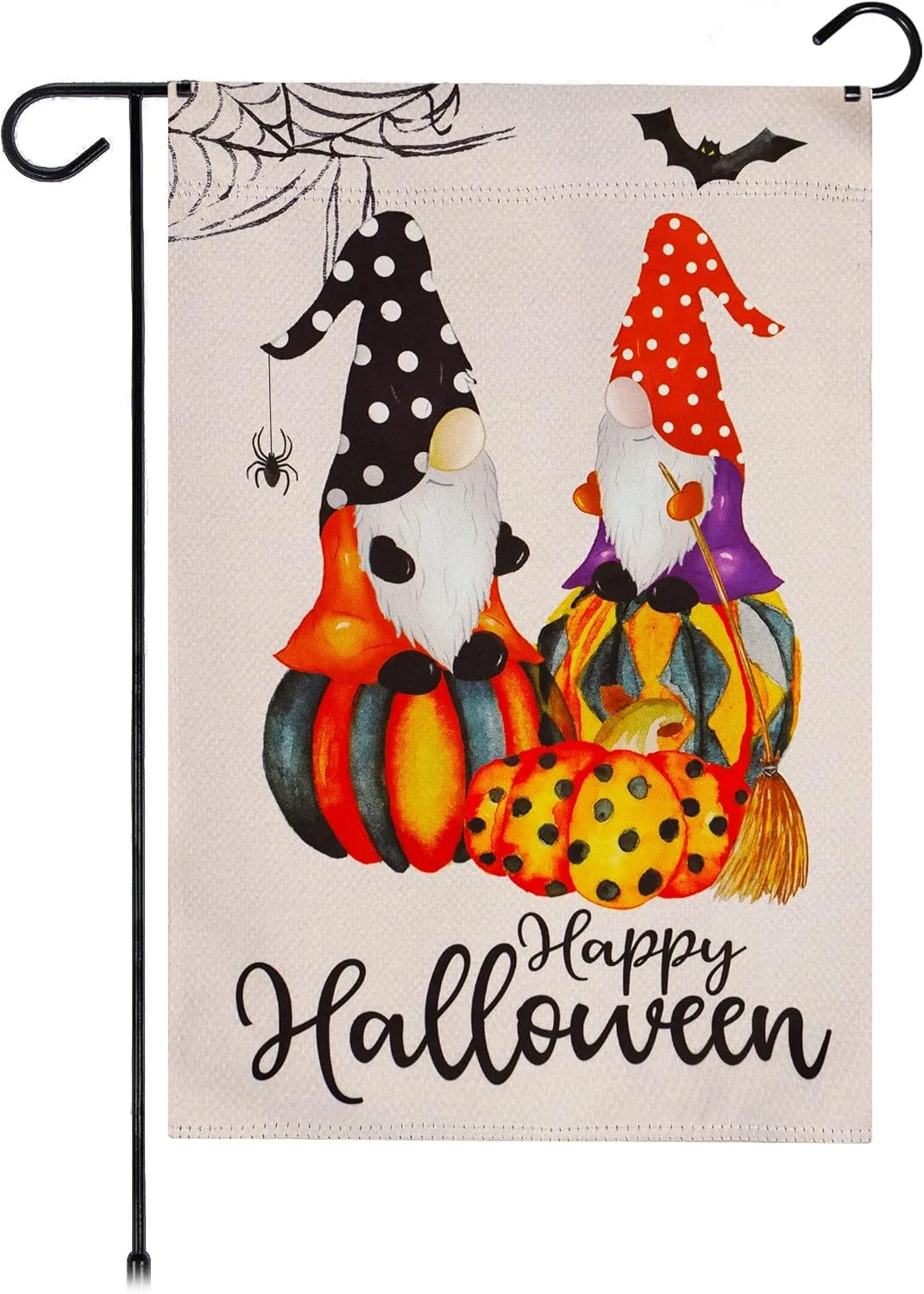Halloween Garden Flag, Trick or Treat Outdoor Flag 12" x 18", 2 Pcs