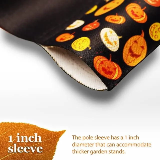 Halloween Garden Flag, Trick or Treat Outdoor Flag 12" x 18", 2 Pcs