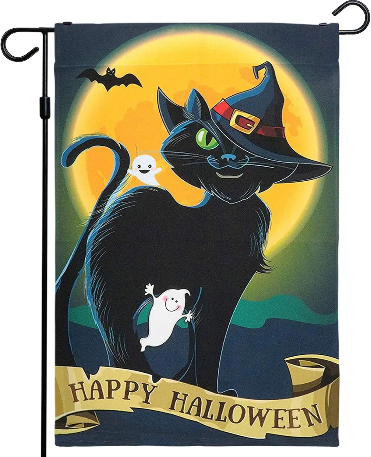 Halloween Garden Flag, Trick or Treat Outdoor Flag 12" x 18", 2 Pcs