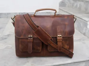 Handmade Buffalo Leather Messenger Bag