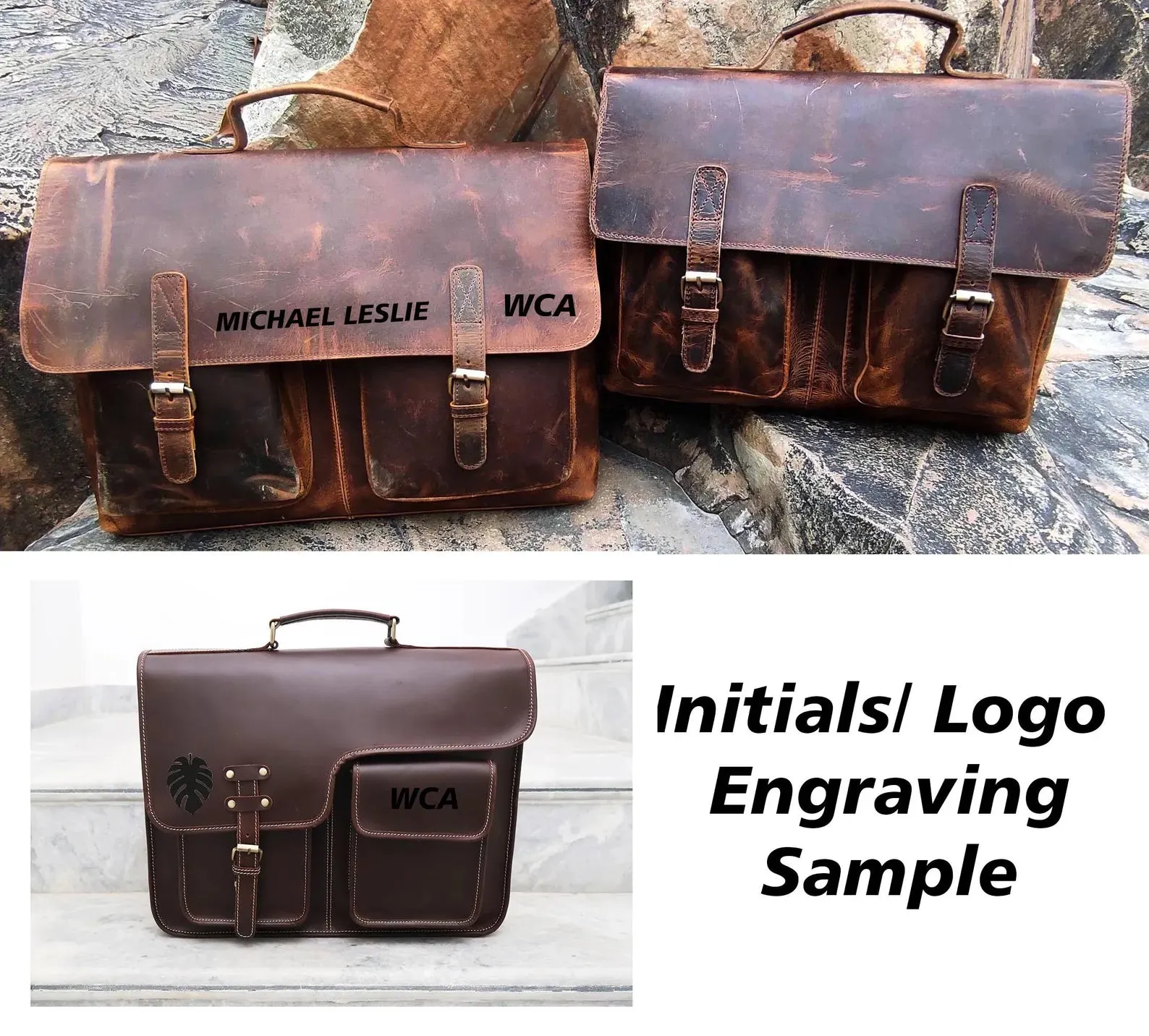 Handmade Buffalo Leather Messenger Bag