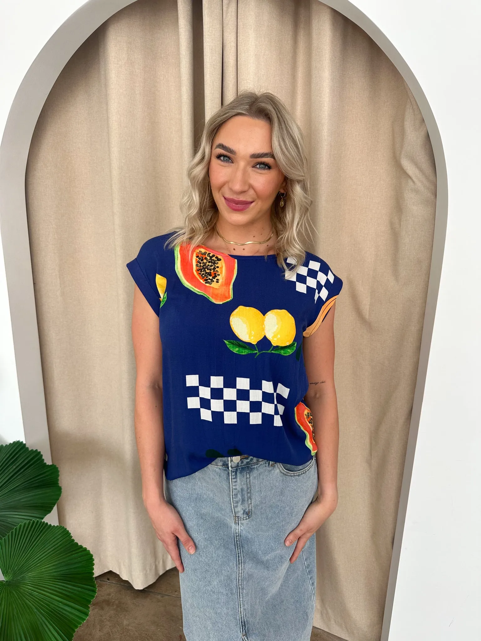 Hannah Top -Navy
