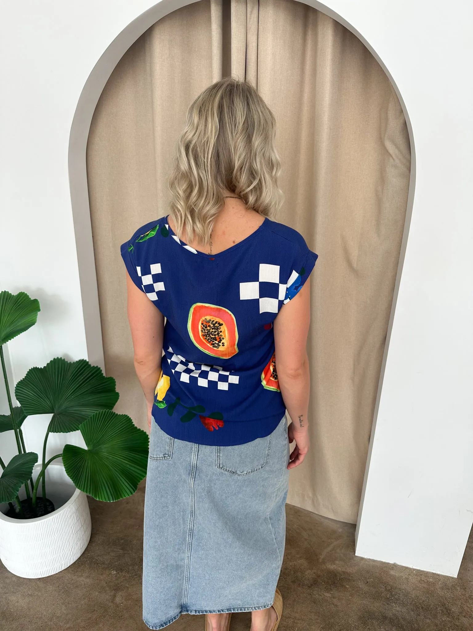 Hannah Top -Navy