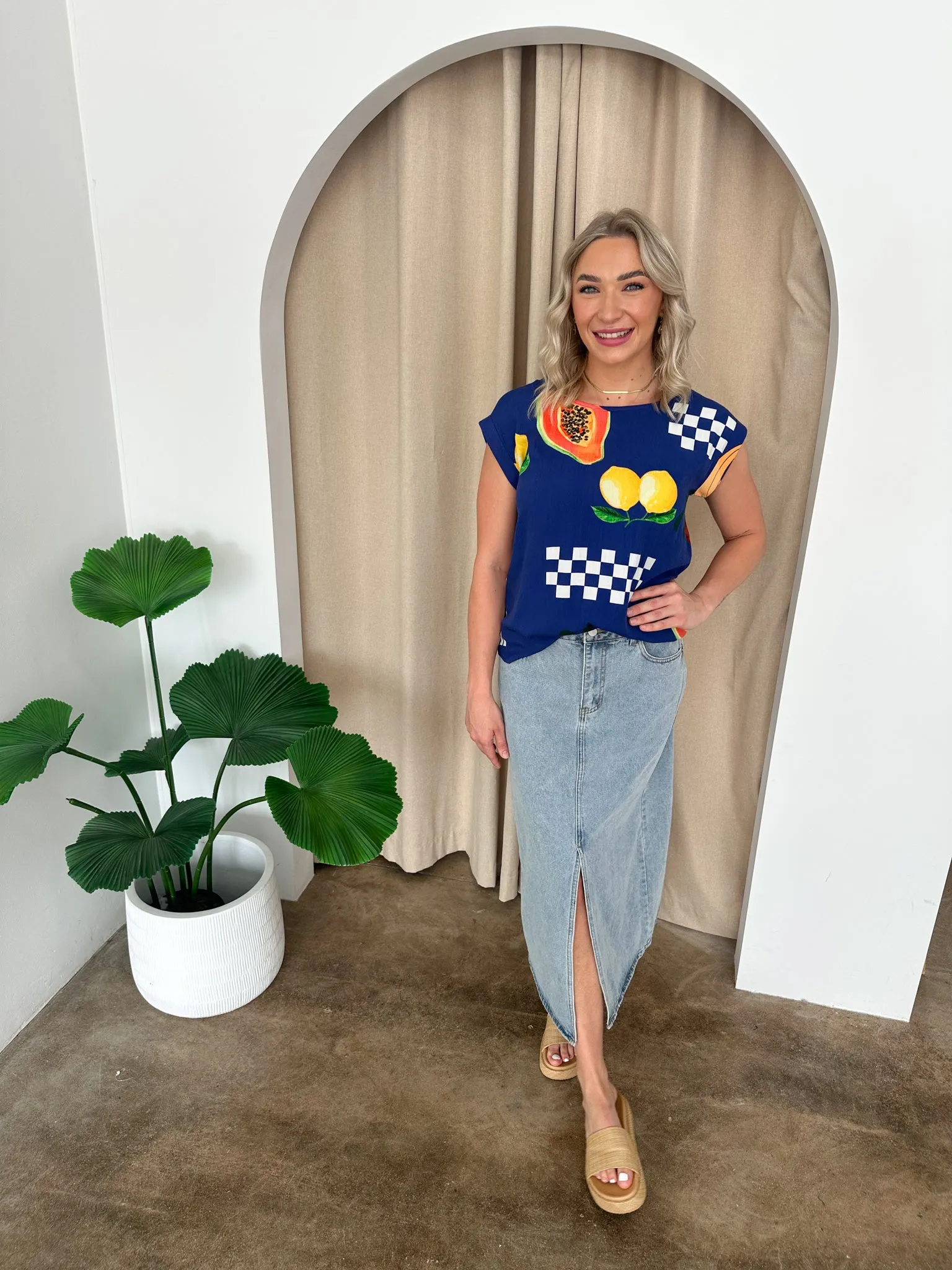 Hannah Top -Navy