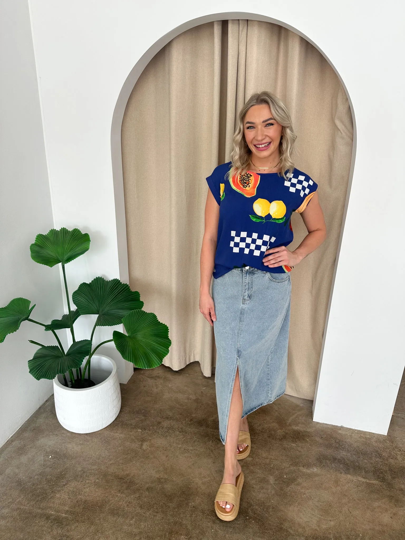 Hannah Top -Navy