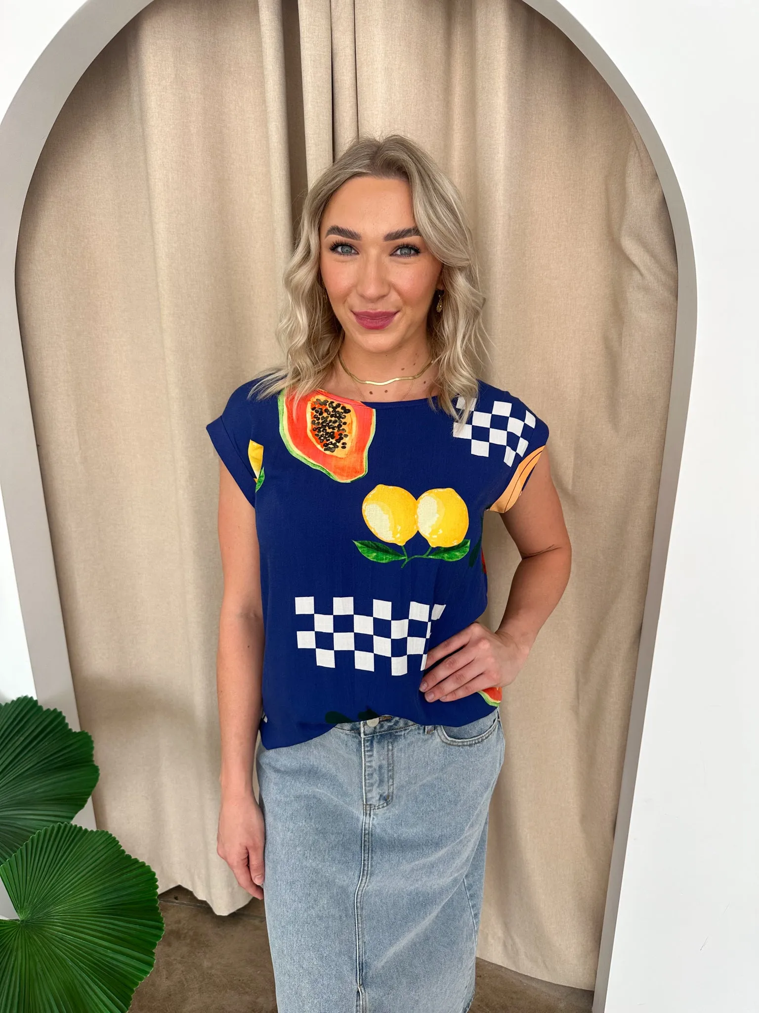 Hannah Top -Navy