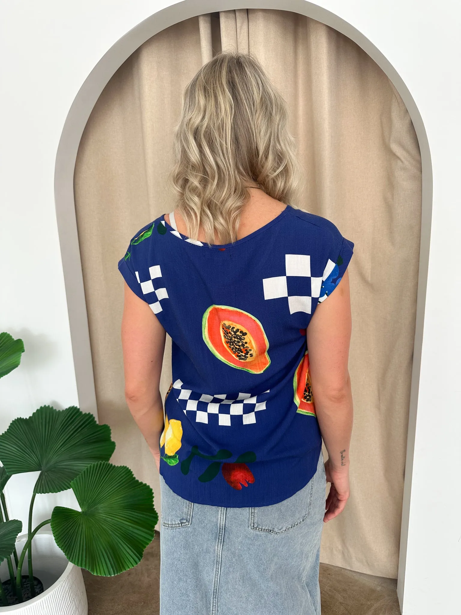 Hannah Top -Navy