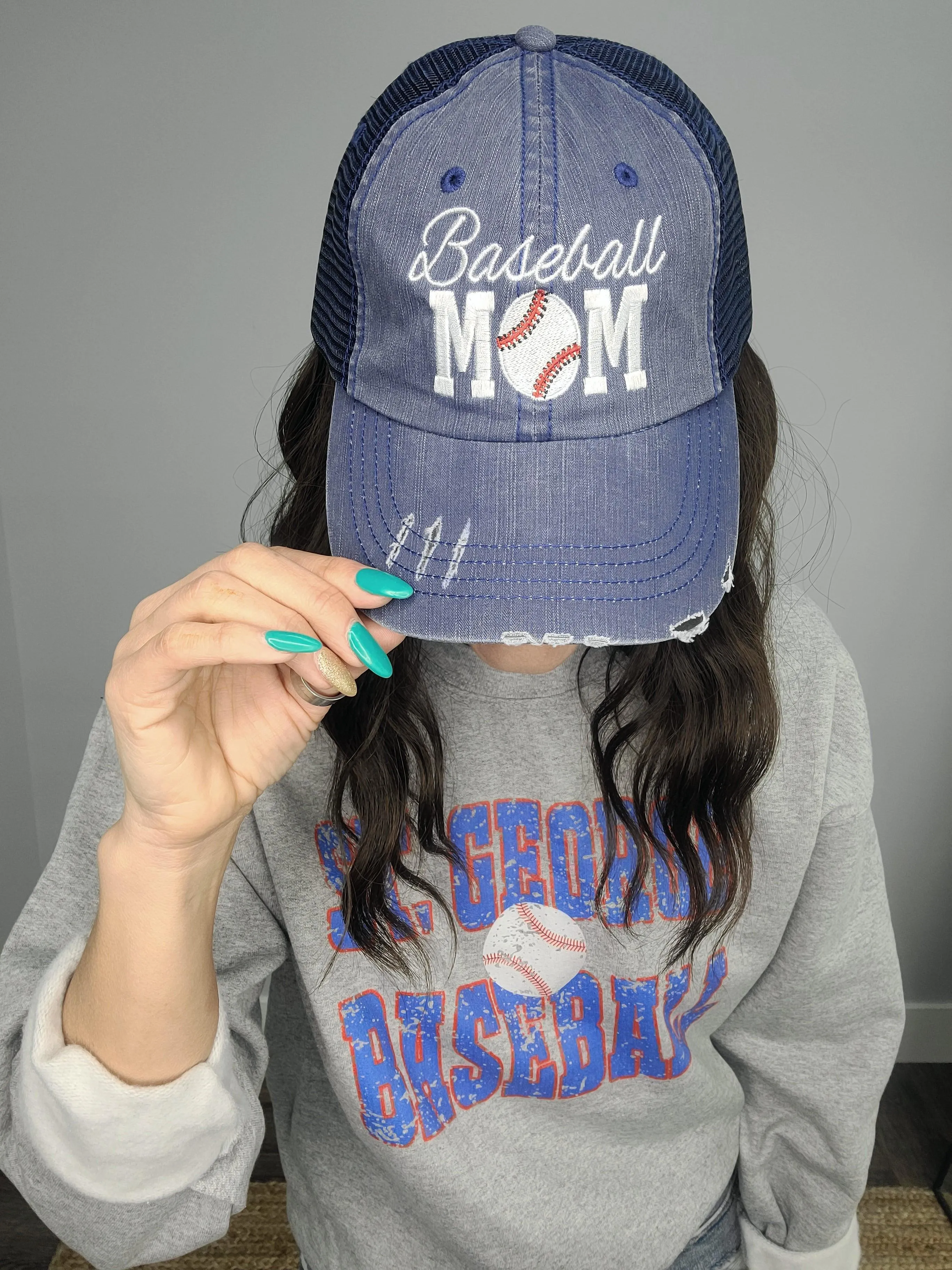 Hazel Blues® | Baseball Mom Trucker Hat
