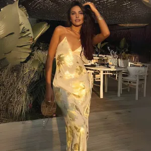 Hazel™ | Metallic Maxi Dress